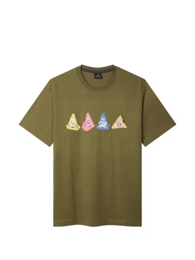 Ps By Paul Smith Graphic T-shirt In Green
