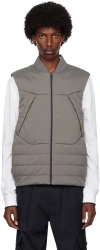 Ps By Paul Smith Gray Paneled Vest In 75 Greys