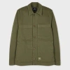 Ps By Paul Smith Green Garment-dyed Organic Cotton Work Jacket In Green