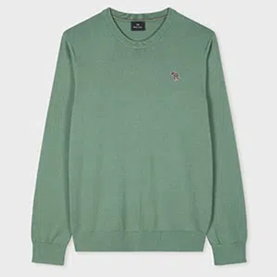 Ps By Paul Smith Logo-embroidered Sweatshirt In Green