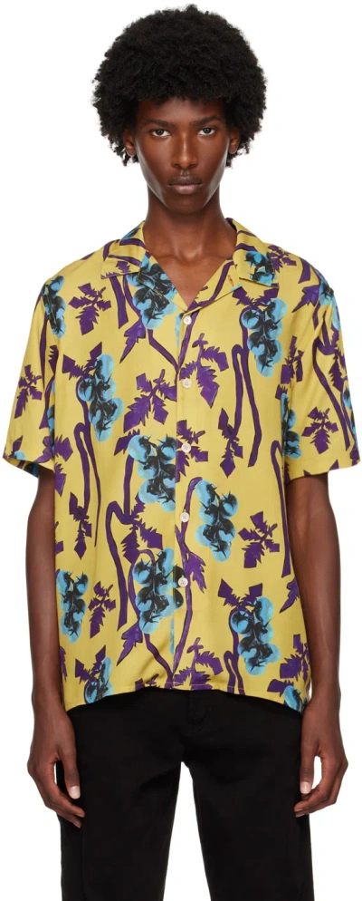 Ps By Paul Smith Green Printed Shirt In 32 Greens
