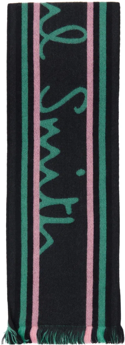 Ps By Paul Smith Green 'ps' Team Scarf In M2a-150g-m461-79-0