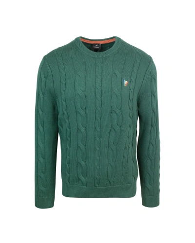 Ps By Paul Smith Green Woven Sweater In 38bottle Green