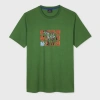 Ps By Paul Smith Green 'zebra Jigsaw' Print T-shirt In Green
