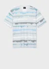 Ps By Paul Smith Drip Stripe-print T-shirt In Blue