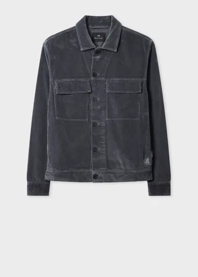 Ps By Paul Smith Grey Corduroy Jacket In Gray