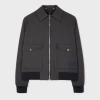 Ps By Paul Smith Grey Cotton-nylon Twill Jacket Brown In Brown