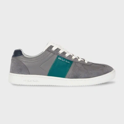 Ps By Paul Smith Grey Leather 'roberto' Trainers In Gray