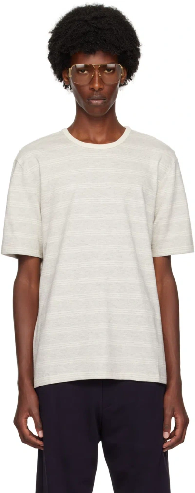 Ps By Paul Smith Grey Striped T-shirt In 02 Whites