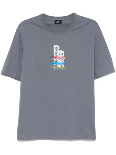 Ps By Paul Smith Grey T-shirt With Front Print