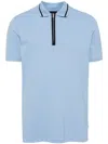 Ps By Paul Smith Ps Paul Smith Mens Regular Fit Half Zip Polo In 蓝色