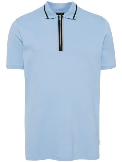 Ps By Paul Smith Ps Paul Smith Mens Regular Fit Half Zip Polo In Blue