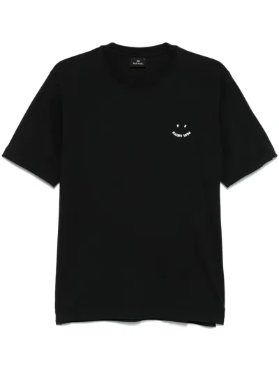 PS BY PAUL SMITH 'HAPPY' EMBROIDERED T-SHIRT