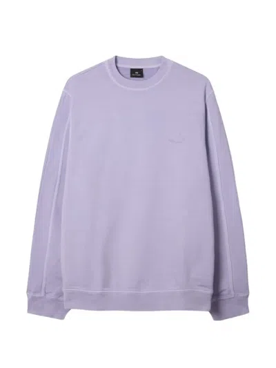 Ps By Paul Smith Happy Embroidery Sweater In Purple