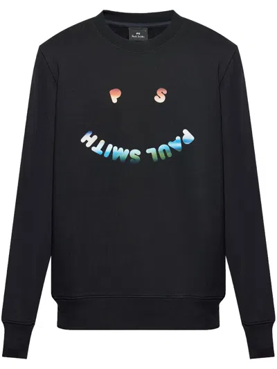 Ps By Paul Smith Happy Gradient-print Sweatshirt In Black