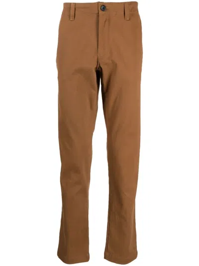 Ps By Paul Smith Happy Stretch-cotton Trousers In Brown