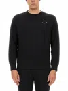 Ps By Paul Smith Happy-embroidered Sweatshirt In Black