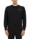 Ps By Paul Smith Happy-embroidered Sweatshirt In Black