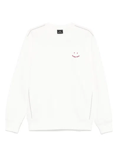 Ps By Paul Smith Happy Sweatshirt In White