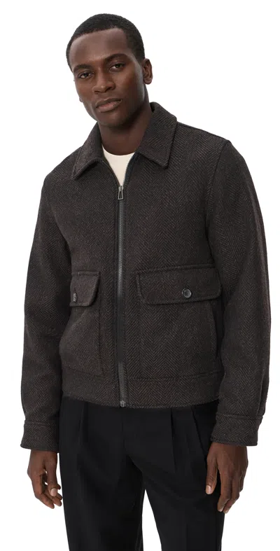 Ps By Paul Smith Harrington Jacket Brown