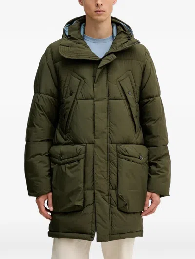 Ps By Paul Smith Hooded Padded Jacket In Green