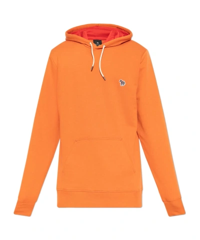 Ps By Paul Smith Hooded Sweater In Orange
