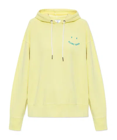 Ps By Paul Smith Hooded Sweater In Yellow