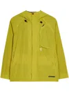 Ps By Paul Smith Acid Yellow Recycled Nylon Hooded Jacket In Green