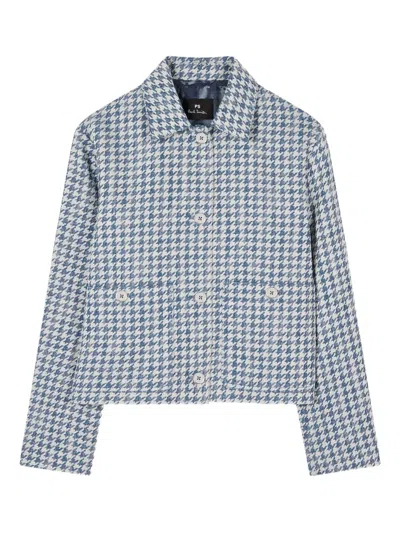 PS BY PAUL SMITH HOUNDSTOOTH-PATTERN JACKET