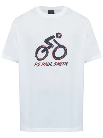 Ps By Paul Smith Illustration-style Print T-shirt In 1 White