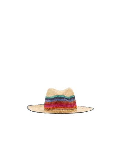 Ps By Paul Smith Interwoven Raffia Sun Hat In Beige