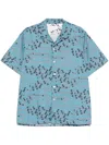Ps By Paul Smith Jasmine-print Short-sleeve Shirt In Blue