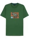 Ps By Paul Smith Green 'zebra Jigsaw' Print T-shirt In 绿色