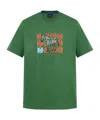 Ps By Paul Smith Green 'zebra Jigsaw' Print T-shirt In Green