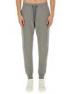 Ps By Paul Smith S By Paul Smith Mens Grey Melange Zebra Brand-embroidered Organic-cotton Jogging Bottoms Xl