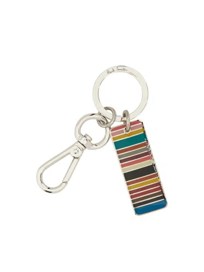 Ps By Paul Smith Key Holder With Logo Keyring In Multi Coloured