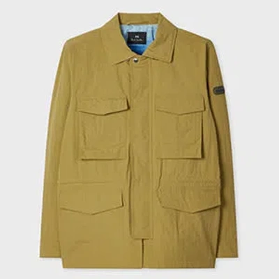 Ps By Paul Smith Khaki Cotton-blend Field Jacket Green
