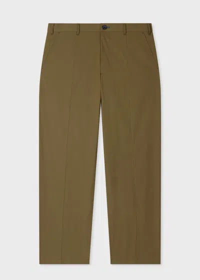 Ps By Paul Smith Khaki Cotton-blend Regular-fit Chinos Green