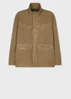 Ps By Paul Smith Khaki Cotton-linen Field Jacket Green In Green