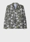 Ps By Paul Smith Khaki Floral Double-face Cotton Shirt Green In Green