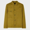 Ps By Paul Smith Khaki Garment-dye 'broad Stripe Zebra' Cotton Work Jacket Green In Green