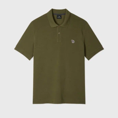 Ps By Paul Smith Khaki Green Organic Cotton Zebra Polo Shirt