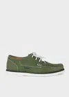 Ps By Paul Smith Khaki Nubuck 'pebble' Boat Shoes Brown In Brown