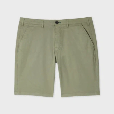 Ps By Paul Smith Khaki Organic Cotton-twill Shorts Green