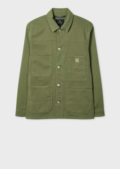 Ps By Paul Smith Khaki Stretch Cotton-twill Chore Jacket Green