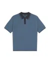 Ps By Paul Smith Knit Polo Sweater In Blue