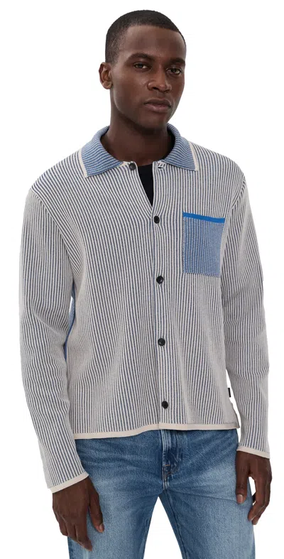 Ps By Paul Smith Knitted Shirt Light Beige In Multi