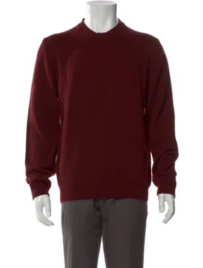 Pre-owned Ps By Paul Smith Lambswool Crew Neck Pullover In Burgundy