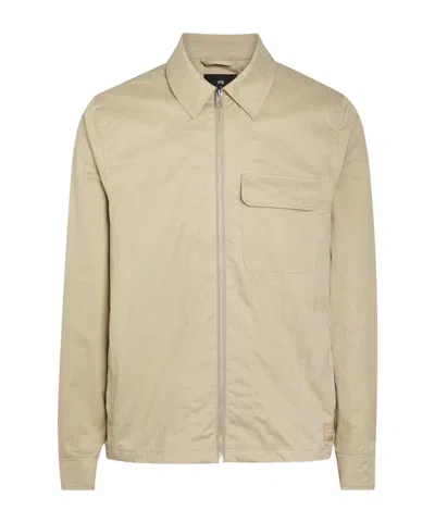 Ps By Paul Smith Lapel Full-zip Casual Jacket In Nude
