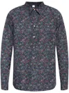 Ps By Paul Smith Leaf-print Cotton Shirt In Black